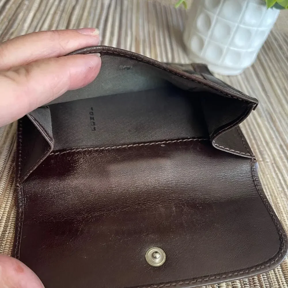 Fendi Zucca Print brown bifold wallet